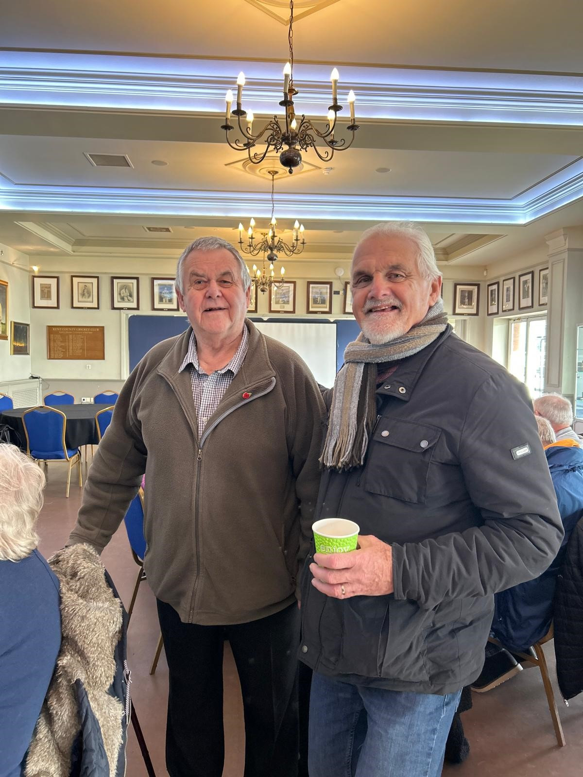 Dave Lea, left, and Colin Sutton, former colleagues who were reunited at the group