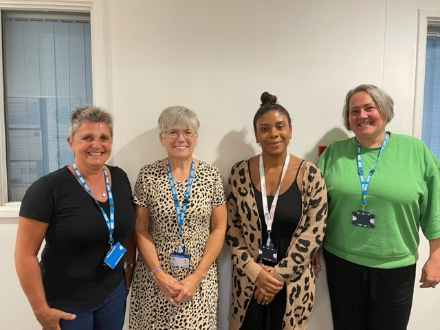 The expanded homelessness team: from left, Lorraine Seago, Karen Nicholson, Millie Waters and Dr Helen Burnett