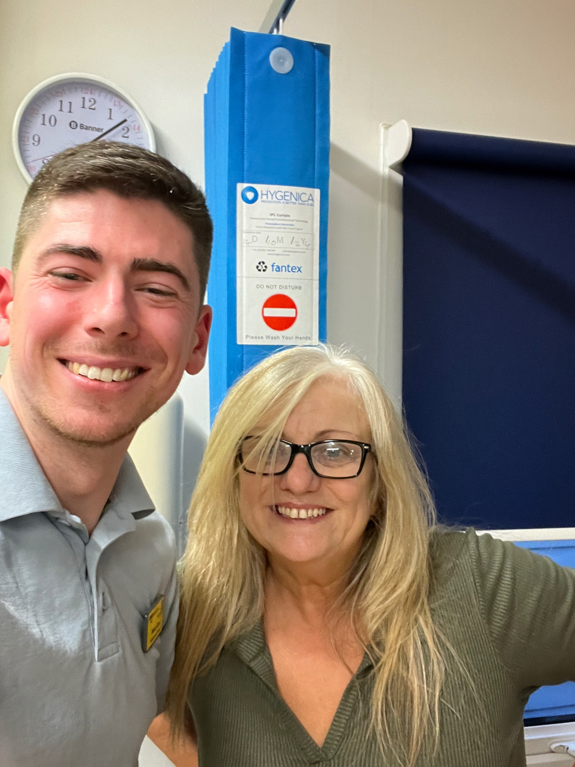 Lynn with therapy assistant practitioner Henry Cox