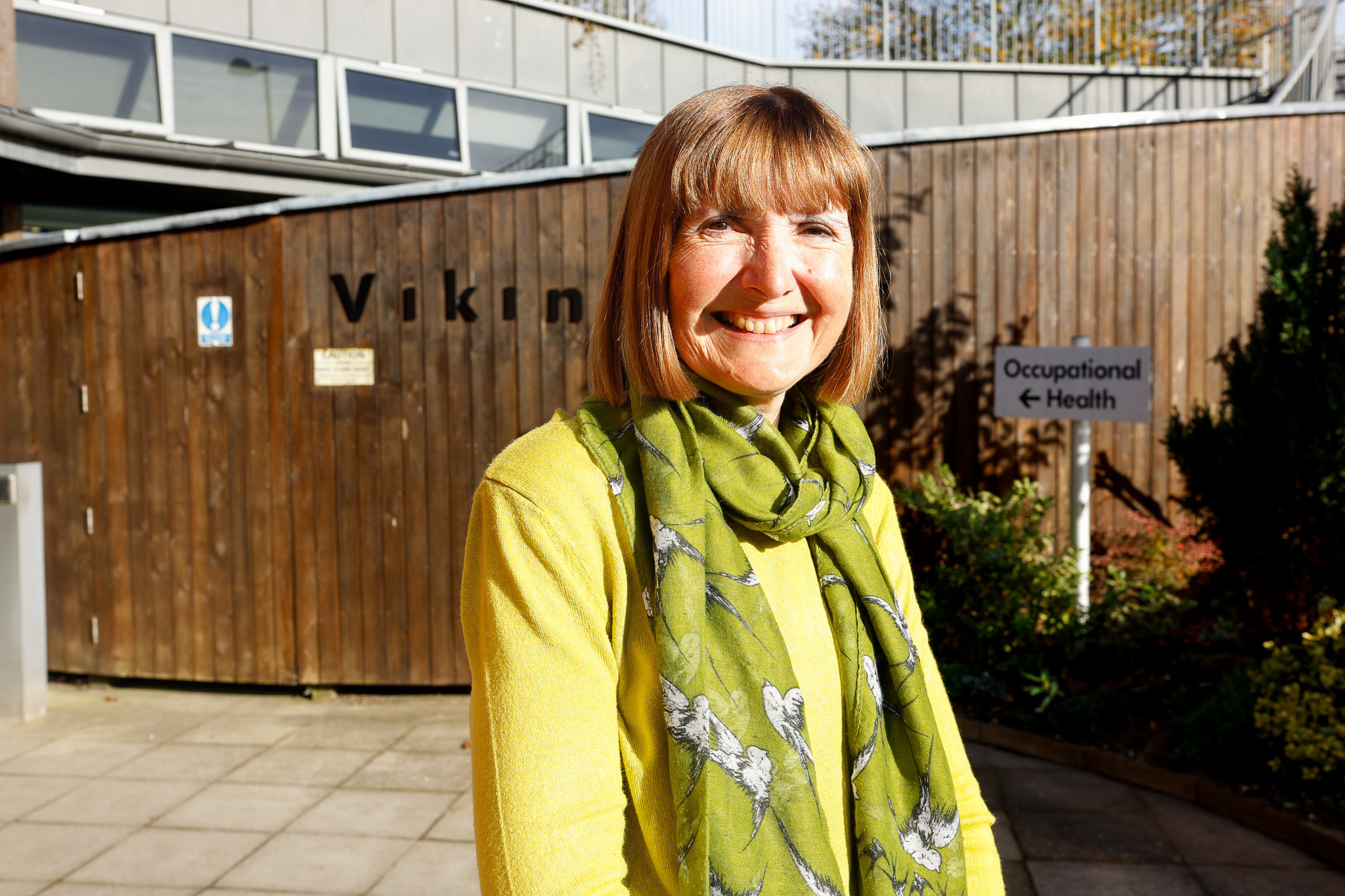 Sara Turle outside the Viking Day Unit