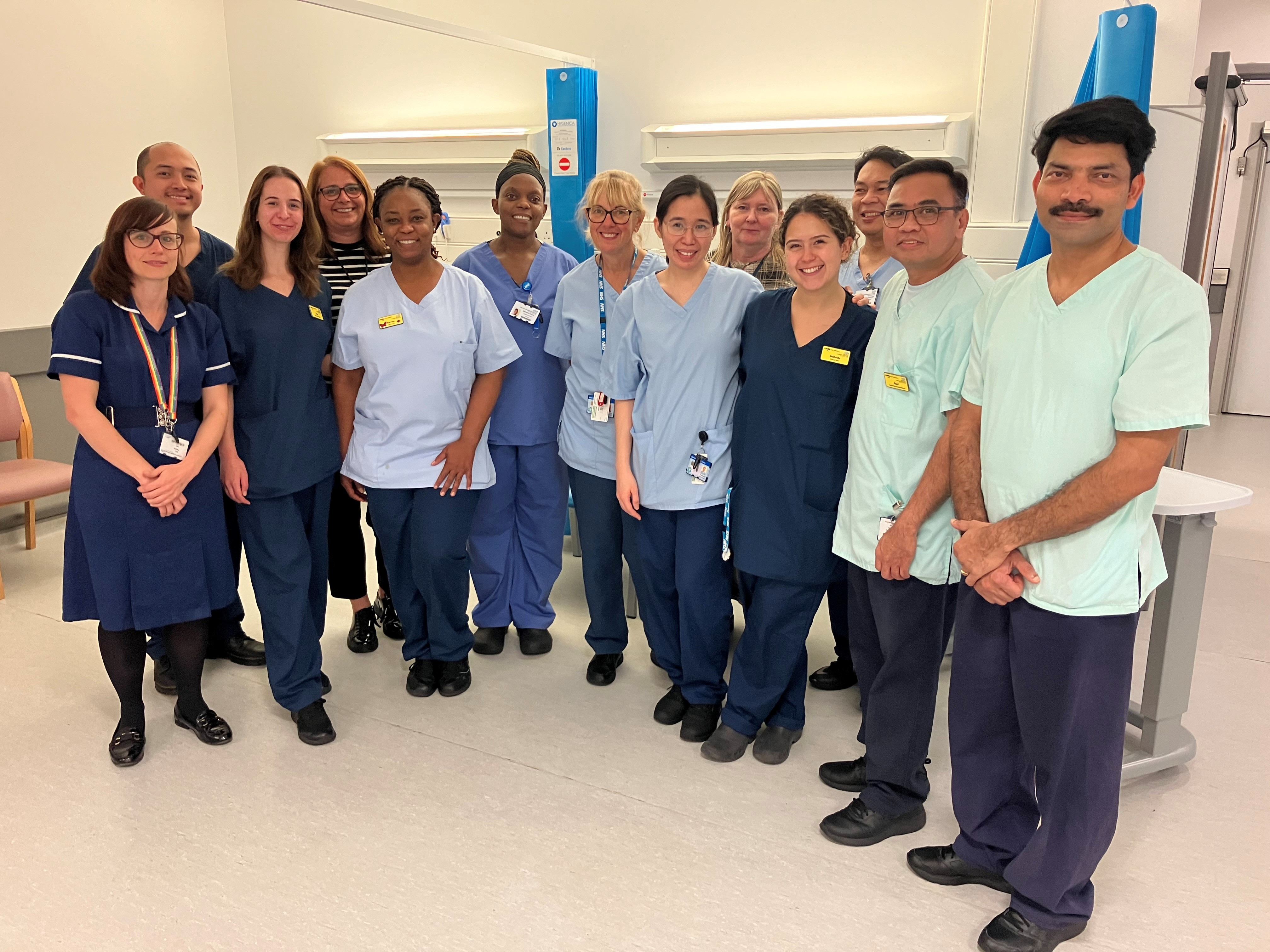 Some of the endoscopy team at the William Harvey Hospital